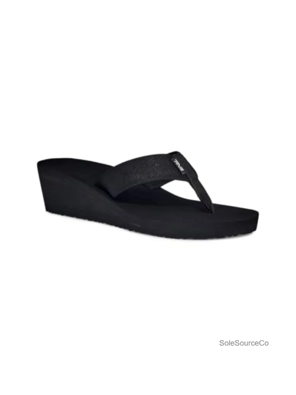 Women's Wedge Flip Flop Sandals with Woven Straps and EVA Sole